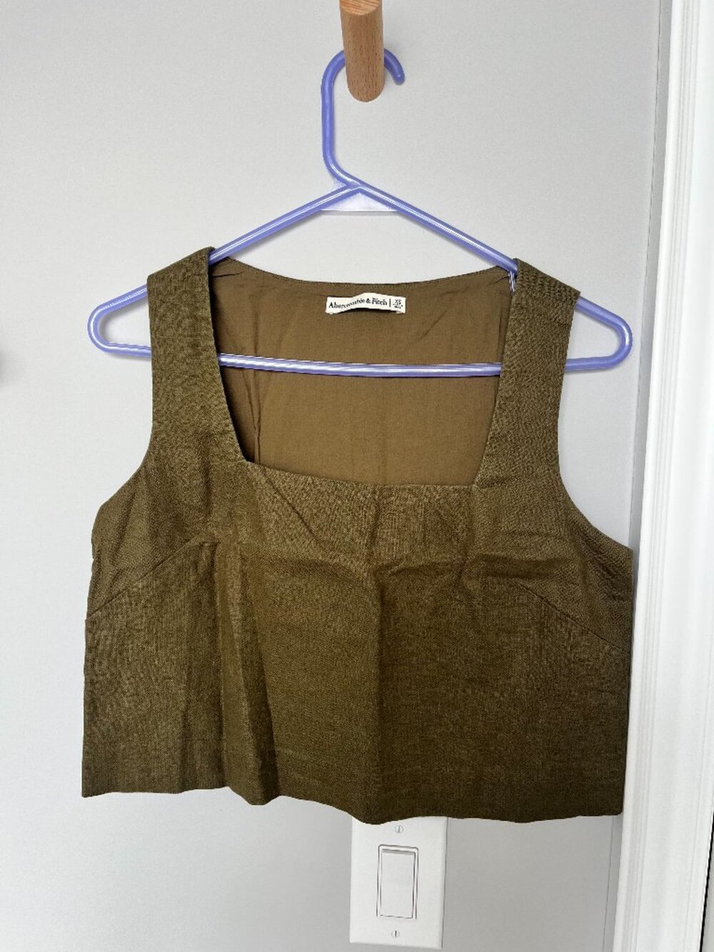 Abercrombie Linen blend square neck tank top
